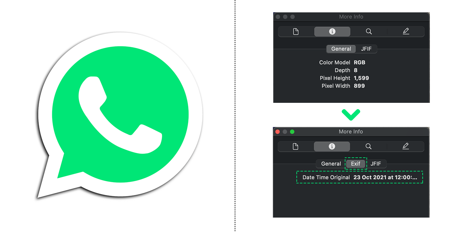 Restoring WhatsApp media exif dates and fixing duplicates